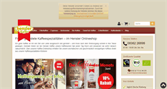 Desktop Screenshot of hensler-kaffee.de