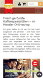Mobile Screenshot of hensler-kaffee.de
